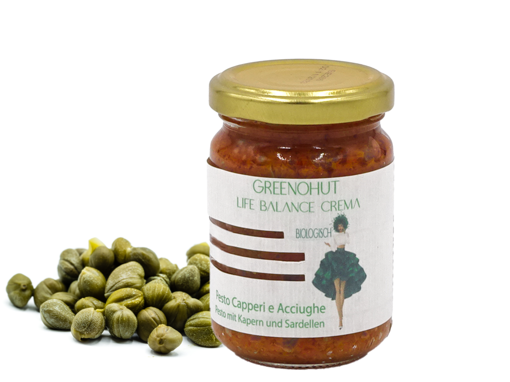 Bio Pesto mit Kapern und Sardellen